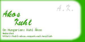 akos kuhl business card